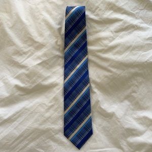 Mens Arianna Blue Striped Tie